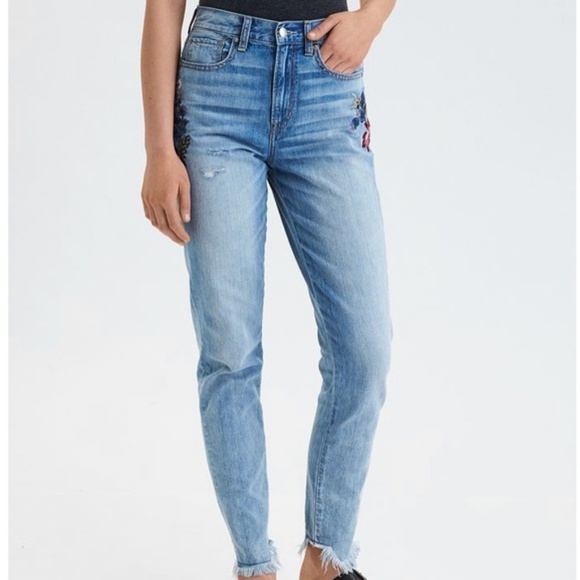 american eagle embroidered jeans